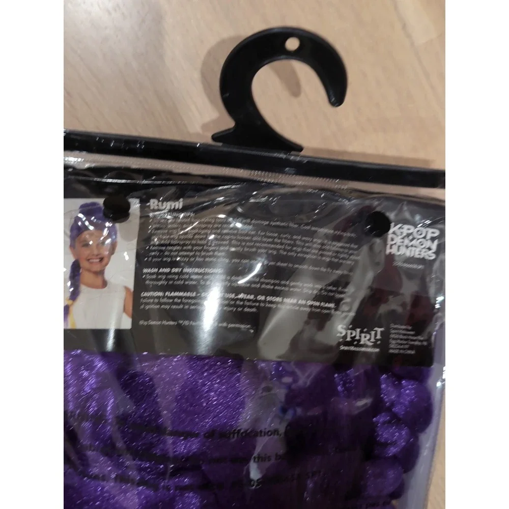Spirit Halloween Kids Purple Rumi Wig - KPop Demon Hunters OSFM - Picture 3 of 4